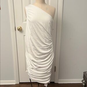 Bodycon Asymmetrical Ruched One-Shoulder Dress